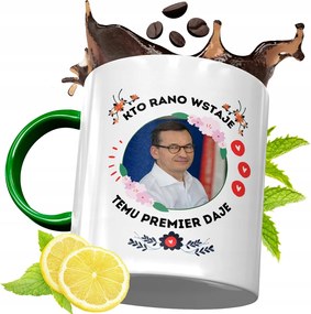 Máté Morawiecki Zöld Bögre Ajándék, fényképes nyomattal