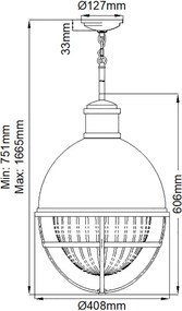 Quintiesse TOLLIS QN-TOLLIS-P-NBR Függőlámpa 1x40W/E27