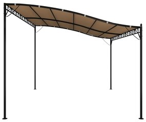 Tópszínű szövet és acél pavilon 4 x 3 m 180 g/m²