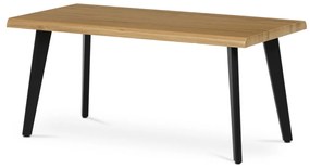 Măsuță de cafea 120x60x55 cm, blat MDF, decor stejar salbatic, picioare metalice