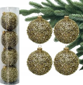 Pezsgő karácsonyfa Bombák Karácsonyfa Buborékok 4 db-os 3D karácsonyfa gömb szett