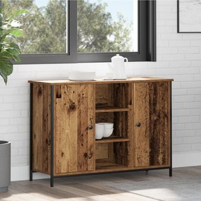 Old Wood oldalszekrény 100x35x70 cm Mérnöki fa és acél