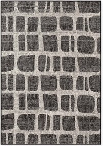 Fekete-krémszínű kültéri-beltéri szőnyeg 160x230 cm Haringey Ruskin – Ted Baker