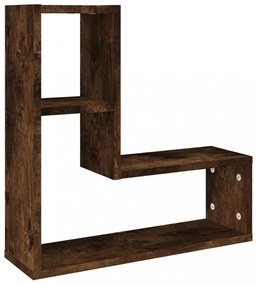 2 db füstös tölgy színű szerelt fa falipolc 50 x 15 x 50 cm