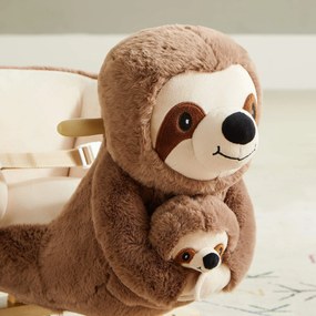 Hintázó nyugágy biztonsági övvel, barna Spielwerk