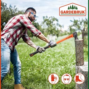 TOMS fejsze és hasító készlet, 2 db, fekete/narancs Gardebruk