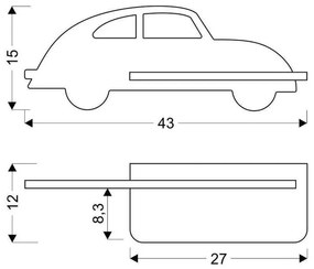 Fekete gyerek lámpa Car – Candellux Lighting