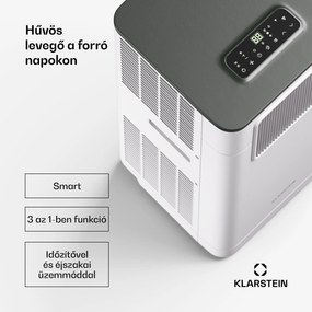 Klarstein Breeze Box 9K Smart PAC légkondicionáló, 3 az 1-ben üzemmód, Intelligens vezérlés, 32 m²-ig, 24 órás időzítő, mobil