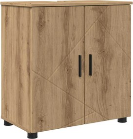 vidaXL Fürdőszoba Székény Artisan tölgy 61 x 35 x 64 cm Faanyag & Fém