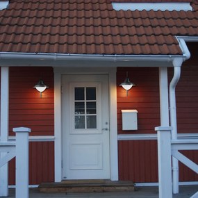 EGLO 87105 SIDNEY Klasszikus Kültéri Fali Lámpa Fehér, Nikkel E27 IP44