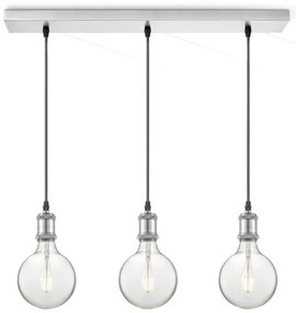 Tápkábel VINTAGE 3xE27/40W/230V matt króm