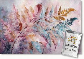 Fotótapéta Flizelina Akvarell Természet Levelek Páfrány 100x75 ragasztó