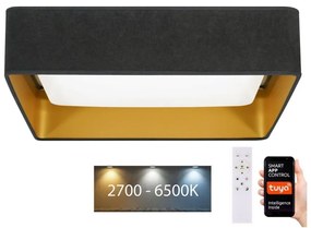 Brilagi-LED Dimmelhető lámpa VELVET SQUARE LED/36W/230V Wi-Fi Tuya + távirányító szürke