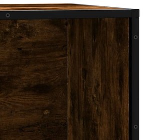 cipőpad füstölt tölgy 80x40x53,5 cm fából és fémből készült