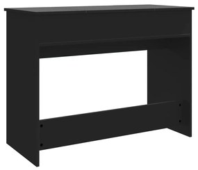 fekete fésülködőasztal tükörrel 100x45x76 cm