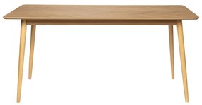 Étkezőasztal tölgyfa dekorral 90x180 cm Fabio – White Label