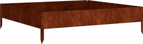 vidaXL corten acél kerti magaságyás 100x100x26 cm