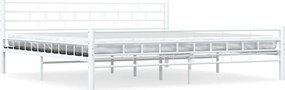 vidaXL fehér fém ágykeret 200 x 200 cm