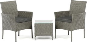 Kerti bútor szett 1+2, polyrattan, szürke, AZS-A1102 GREY