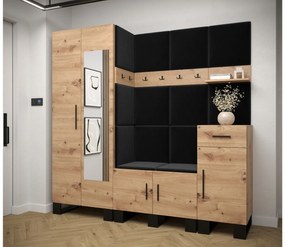 Előszobabútor Amanda 13 (artisan tölgy + fekete). 1085969