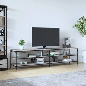 szürke sonoma színű szerelt fa TV-szekrény 200 x 30 x 50 cm