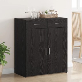 tárolószekrény fekete tölgy 80x42,5x93,5 cm szerelt fa