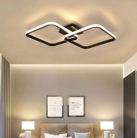 DOMENOLED 303 KWADRAT Modern LED Mennyezeti Lámpa Fekete LED IP20
