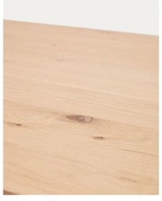 Natúr színű bővíthető étkezőasztal tölgyfa dekoros asztallappal 80x160 cm Yain – Kave Home