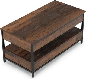CT-I1201 öreg fa hatású MDF dohányzóasztal 100 × 50 × 48 cm