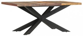 tömör újrahasznosított fa étkezőasztal 180 x 90 x 76 cm