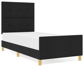 Ágykeret Fekete 80x200 cm Szövet