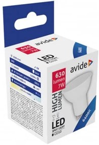 LED izzó, GU10 spot, 7W, 630lm, 6400K, AVIDE (AVLED040)