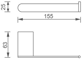 Novaservis - WC-papír akasztó Titania Naty króm, 66610.0