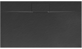 Zuhanytálca Bazalt long Black 80x120