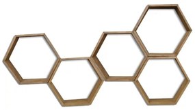 KÉSZLET 5x Fali polc 37x40 cm fenyő