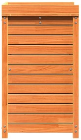 barna tömör fenyőfa ültetőasztal polcokkal 82,5 x 50 x 86,5 cm