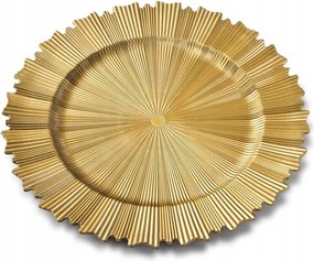 Arany színű Blanche Gold dekorációs alátét tányér, 33 cm