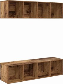 vidaXL TV szekrény garnitúra 2 pcs Öreg fa 37 x 37 x 142,5 cm Faanyag