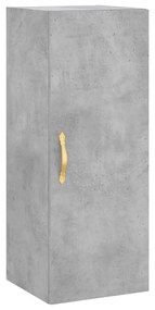 betonszürke szerelt fa magasszekrény 34,5x34x180 cm