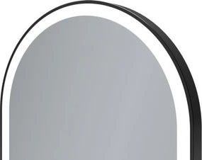 AREZZO design LED ovális okos tükör, fekete