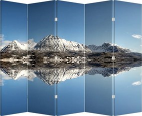 Paraván - Hegyek  és a tükröződés (210x170 cm)