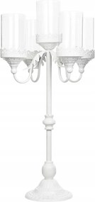 Gyertyatartó Kandeláber retro fehér matt 73cm magas