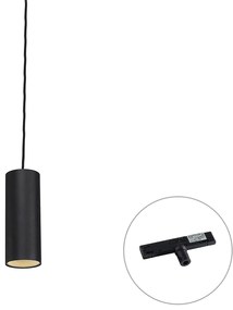 Dizájner függőlámpa fekete 1-fázisú sínadapterrel - Slimline Tubo