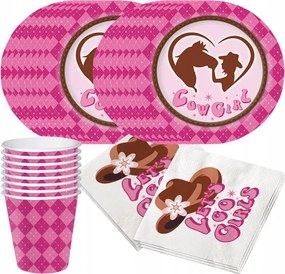 Party edények, cowboycsizma, szülinapi dekoráció gyerekeknek,