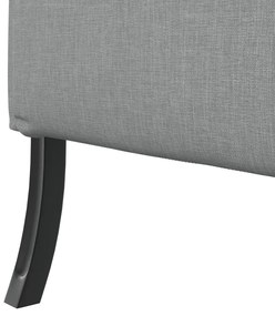 Magas Háttámlású Kanapé Világosszürke 109x56x121 cm Textil