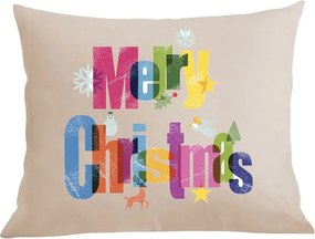 Párna párnahuzat Boldog Karácsonyt Színek
