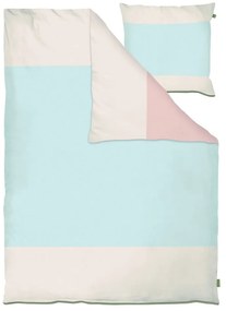 Világoskék egyszemélyes hosszabbított pamut-perkál ágyneműhuzat 140x220 cm Colore – Mette Ditmer Denmark