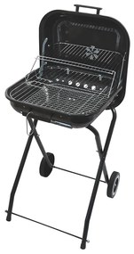 Hordozható faszenes grillsütő fekete