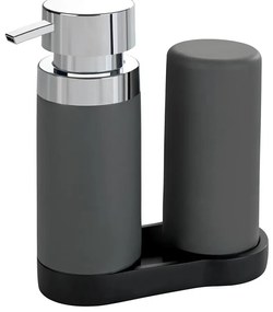 WENKO 54735100 - Mosóállomás EASY SQUEEZ-E 15x18 cm szürke/szürke