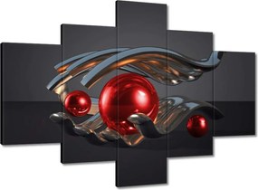 Vászonkép 100x70 Piros gömbök a kézben